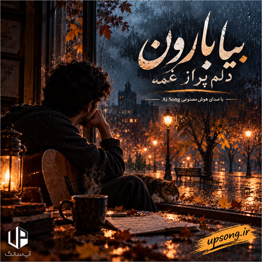 دانلود آهنگ  بیا بارون دلم پر از غمه بزن بارون غم ها رو کنار ریمیکس هوش مصنوعی