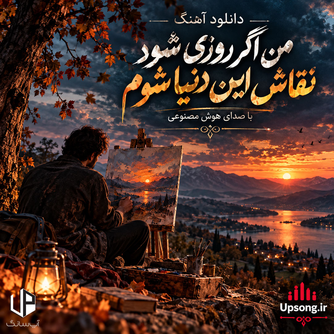 دانلود آهنگ  من اگر روزی شود نقاش این دنیا شوم هوش مصنوعی